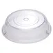 Winco PPCR-11 Clear 11" Round Polycarbonate Plate Cover - Stackable  1 image