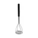 Winco PTMP-18R Chrome Plated 18" Round Faced Potato Masher with Soft Grip Handle 1 image