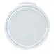 Winco PTRC-24C NSF Round Cover for 2 & 4 Qt Storage Containers, Polypropylene, Translucent 1 image