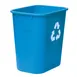 Winco PWR-28L 28 Quart Rectangular Blue Polyethylene Recycling Bin 1 image