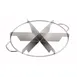 Winco SCU-6 Stainless Steel 10" Pie Cutter - 6 Cut  1 image