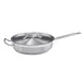 Winco SSET-5 5 Qt. Stainless Steel Saute Pan with Lid and Helper Handle 1 image