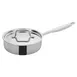 Winco TGET-2 2 Qt. Tri-Ply Induction Ready Saute Pan with Cover, Stainless Steel 1 image