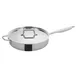 inco TGET-6 6 Qt. Tri-Ply Induction Ready Saute Pan with Cover, Riveted Handles 1 image