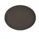 Winco TRH-2722 Easy‑Hold Oval Serving Tray, 22" x 27" Brown Plastic with Rubber Lined Non‑Slip Surface, NSF Certified 1 image