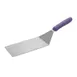 Winco TWP-42P 8" x 4" Allergen Free Purple Handle Stainless Steel Offset Turner 1 image