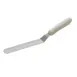Winco TWPO-7 6 1/2" Offset Blade Stainless Steel Bakery Spatula w/ White Polypropylene Handle 1 image