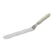 Winco TWPO-9 8 1/2" Offset Blade Stainless Steel Bakery Spatula w/ White Polypropylene Handle 1 image