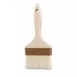 Winco WFB-40 4" Flat Boar Hair Pastry/Basting Brush, Wooden Handle, Plastic Ferrule  1 image