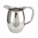Winco WPB-2 64 oz. Deluxe Bell Pitcher, Heavy Weight Stainless Steel / Mirror Finish 1 image