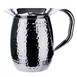 Winco WPB-2CH 64 oz. Hammered Stainless Steel Bell Pitcher with Ice Guard / Mirror Finish 1 image
