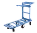 Winholt 550HD-SX Utility Cart, 18" x 51", Steel Frame, Retractable Shelf, Recessed Tool Tray, Blue 1 image