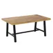 Flash Furniture TT-TT01122-1A-NAT-GG Rafe 67"W Rectangular Patio Table, Natural Acacia Wood, Black Steel Legs 1 image