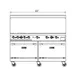 Dukers Appliance Co DCR60-4B36GM 60" Gas Restaurant Range, 4 Burners, 36" Griddle, 286.000 BTU  4 image