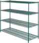 ATS GS2472-4 Heavy Duty Wire Shelving Kit w/ (4) 72"W x 24"D Shelves 1 image