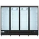 Coldline G4-B 98" Four-Section Merchandiser Refrigerator, 70 cu. ft., Black Finish, 4 Glass Doors 1 image