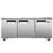 Coldline UC-72RT 72" 3 Solid Door Worktop Refrigerator, Self-Contained, 19 cu. ft. 1 image