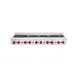 American Range ARSHP-60-10 48" Countertop Gas Hotplates w/ (10) Burners, 30" Depth, 320.000 BTU 1 image