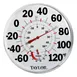 Taylor Precision 497J Wall Thermometer, Humiguide, 12" Diameter, -60° to 120°F, Metal Construction 1 image