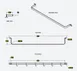 Serv-Ware SW1-72-CWP-8 Stainless Steel Wall-Mounted Pot Rack w/ 6 Double Prong Hooks 2 image
