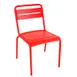 emuamericas E1361 Star Stacking Side Chair, Aluminum Frame, Metal Slats Back & Seat, Powder Coated 1 image