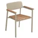 emuamericas E248T Shine Stacking Armchair, Outdoor/Indoor, Teak Seat, Aluminum Frame, Powder Coat Finish 1 image