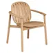 emuamericas E6052 Twins Stacking Armchair, Outdoor/Indoor, FSC Natural Teak Wood Slats, Wood Frame 1 image