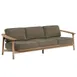 emu E6057 Twins Outdoor/Indoor 3-Seat Sofa, Teak Frame, FSC Teak Slats, Cushion Sold Separately 1 image