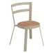 emuamericas E655T Thor Stacking Side Chair, Outdoor/Indoor, Tubular Steel Ladder Back, Teak Seat, E-Coated Powder Coat Finish 1 image