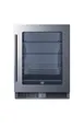 Summit CL24BV1 24" Undercounter Center, 4.73 cu ft, Stainless Steel Finish, Glass Door, Lighting 1 image
