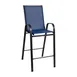 Flash Furniture 2-JJ-092H-NV-GG Brazos Series Stacking Patio Barstool Set of 2, 352 lb, Black Metal Frame, Blue Textilene Fabric 1 image
