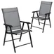 Flash Furniture 2-TLH-SC-044-B-GG Folding Stackable Outdoor Chair, 352 lb. Weight Capacity, Textilene Fabric, Metal Frame 1 image