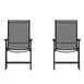 Flash Furniture 2-TLH-SC-044-BKBK-GG Paladin Folding Chair, 352 lb, Black, Textilene Fabric Seat & Back, Steel Frame, Set of 2 1 image