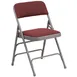 Flash Furniture AW-MC309AF-BG-GG Hercules Series Burgundy Folding Chair, Curved, Triple Braced, Double Hinged, Metal 1 image