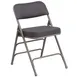 Flash Furniture AW-MC320AF-GRY-GG Hercules Series Gray Fabric Folding Chair, Premium Curved, Triple Braced, Double Hinged, Metal, 2 per Order 1 image