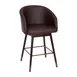 Flash Furniture AY-1928-26-BR-GG Margo Counter Stool – 26" Seat, Brown Leather, Arms, Beechwood Legs, Bronze 1 image