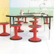 Flash Furniture AY-9001S-RD-GG Carter Stool – Red, 250 lb, 14-18” Adjustable Height, 360° Swivel, Pedestal Base 1 image