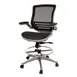 Flash Furniture BL-LB-8801X-D-BK-GR-GG Waylon Drafting Swivel Chair, 42.5-50" Adjustable Height, Mesh Back & Seat, Padded Arms, Casters 1 image