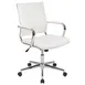 Flash Furniture BT-20595M-1-WH-GG Hansel Executive Swivel Chair, 250 lb, LeatherSoft, White, Padded Chrome Arms 1 image