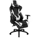 Flash Furniture CH-187230-BK-GG X30 Gaming Chair, 280 lb. Capacity, LeatherSoft Upholstery, Black/White, High-Back Design 1 image