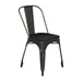 Flash Furniture CH-31230-BK-PL1B-GG Perry Stacking Side Chair, 500 lb, Black, Steel Frame, Poly Resin Wood Seat, Stackable 1 image