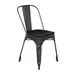 Flash Furniture CH-31230-BQ-PL1B-GG Perry Stacking Side Chair, 500 lb, Black Poly Resin, Galvanized Steel, Stackable 1 image