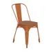 Flash Furniture CH-31230-OR-PL1T-GG Perry Stacking Side Chair, 500 lb, Orange, Teak Poly Resin, Steel Frame 1 image