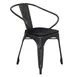 Flash Furniture CH-31270-BK-PL1B-GG Luna Armchair, 500 lb. Weight Capacity, Black Poly Resin Wood, Galvanized Steel 1 image