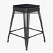 Flash Furniture CH-31320-24-BK-PL2B-GG Stacking Bar Stool, 500 lb, Black Powder Coat, Poly Resin Seat 1 image