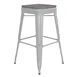 Flash Furniture CH-31320-30-WH-PL2G-GG Stacking Kai Bar Stool, 500 lb, Poly Resin Seat, Galvanized Steel 1 image