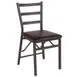 Flash Furniture CY-180841-GG Hercules Series Folding Chair, Ladder Back, Upholstered Vinyl, Brown, 2-Pack Minimum 1 image