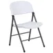 Flash Furniture DAD-YCD-50-WH-GG Hercules Series Folding Chair, 330 lb. White Plastic Seat & Back, Charcoal Frame 1 image