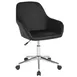 Flash Furniture DS-8012LB-BLK-GG Cortana Mid-Back Office Chair, 16.5-21.5" Adjustable Seat Height, 250 lb, LeatherSoft Upholstery, Black 1 image
