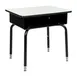 Flash Furniture FD-DESK-GY-GG Adjustable Height Student Desk, 24"W x 18"D, Gray Laminate Top, Powder-Coated Steel Frame 1 image